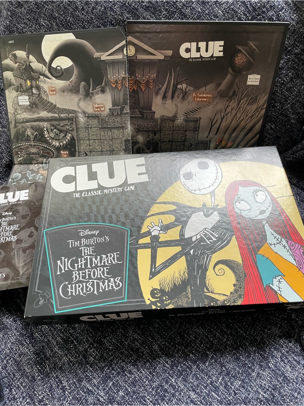 The Nightmare Before Christmas 2021 Clue Hasbro Board Game
